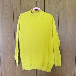 Aerie Women's Crewneck Sweater in Bright Yellow